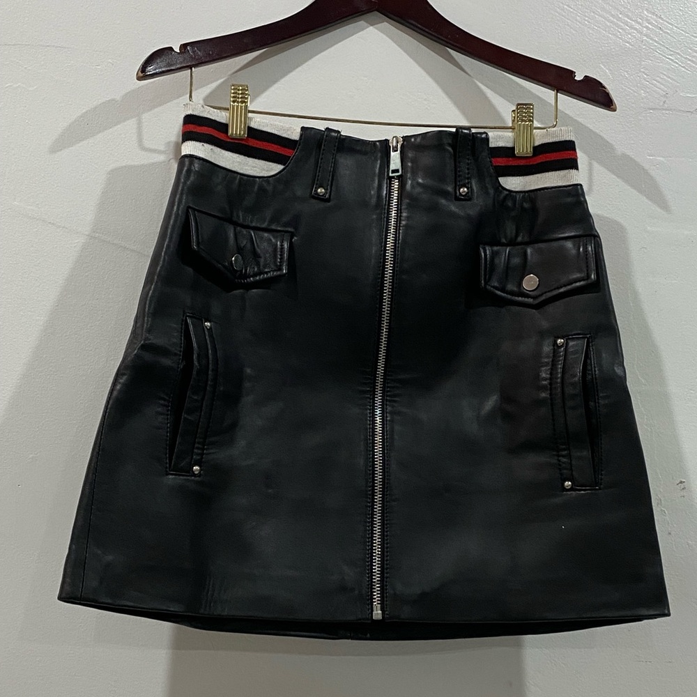 Mini Skirt Leather - Brand Claudie Pierlot